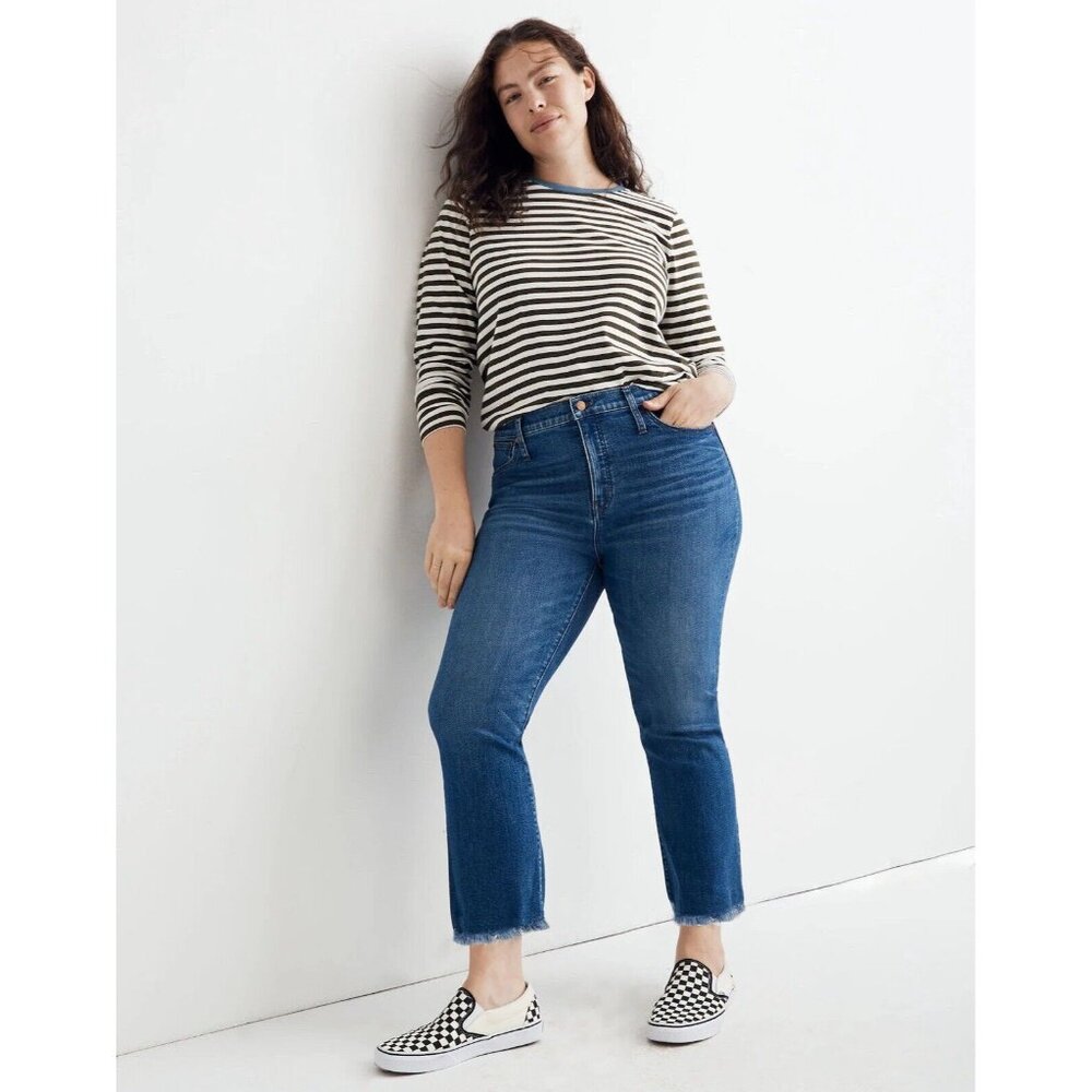 Madewell Jeans Size 32 Cali Demi Boot In Columbus Wash Comfort Stretch Edition